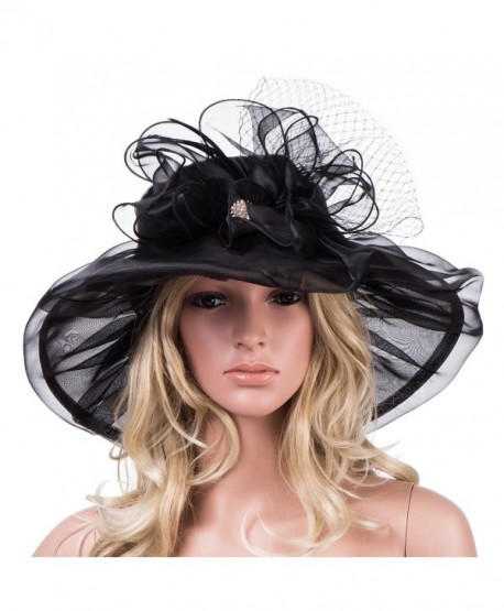 Womens Kentucky Derby Wide Brim Sun Dress Church Wedding Hat A342 ...