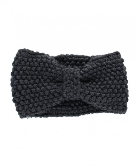 Women Crochet Flower Bow Knitted Head Wrap Headband Ear Warmer Hairband ...