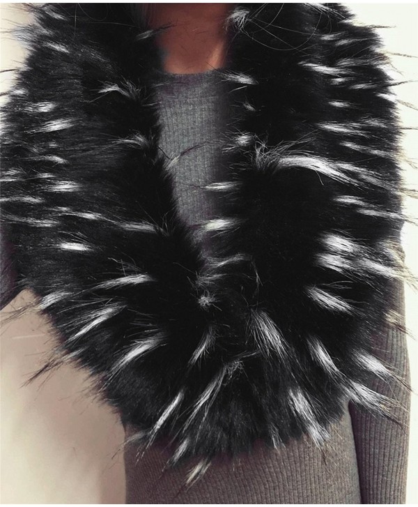 Faux Fur Collar Women's Neck Warmer Scarf Wrap Gatsby 1920s Shawl ...