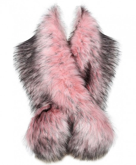 pink faux fur wrap