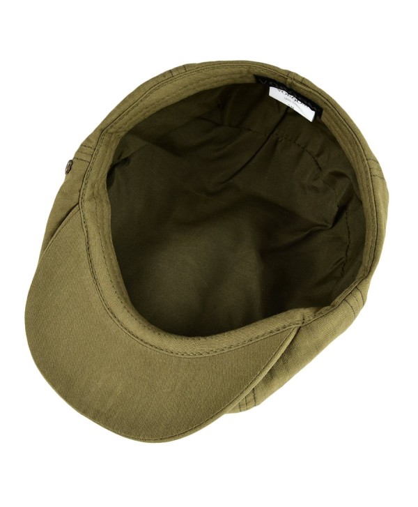 Men's Cotton 8 Panel Gatsby newsboy Cap IVY Hat BDMZ134 - Army Green ...