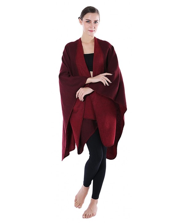 Winter Shawls for Women - Wine/Red - CA187KG54DK