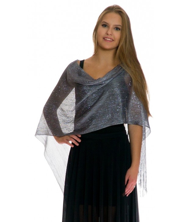 Shawls Evening Dresses - Silver - CF128ZLX2QV