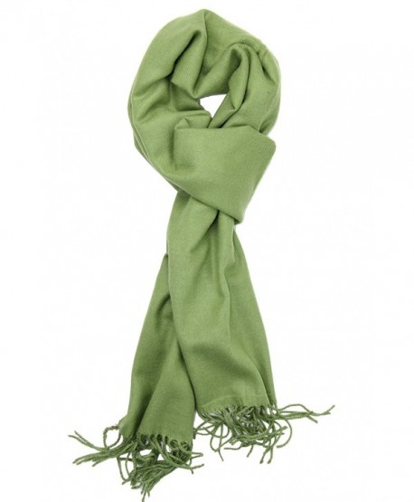Soft & Warm Solid Color Cashmere Feel Winter Scarf Unisex - Moss Green ...