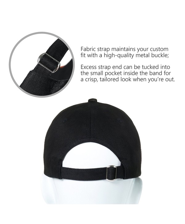 Embroidered Black Baseball Cap For Men and Women Adjustable Buckle ...