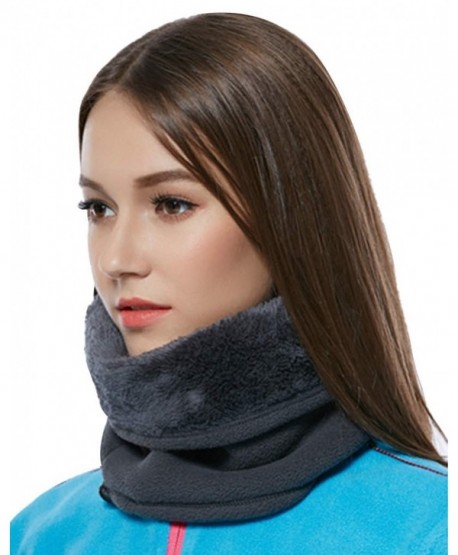 Unisex Winter Fleece Neck Warmer Windproof Snood Thermal Neck Gaiter ...