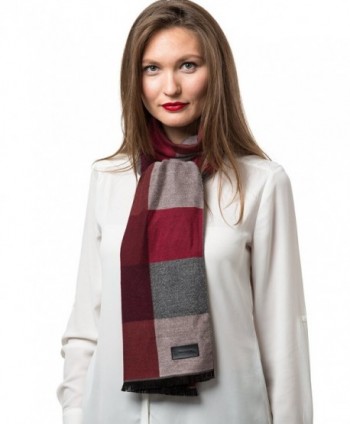 Mio Marino Winter Cashmere Feel Women Scarf- 100% Cotton Fashion Scarves- In Elegant Gift Box - Plaids - CX186DXQARS