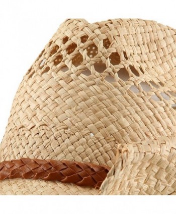 Raffia Hat with Band-Light Brown Band - CB11173800D