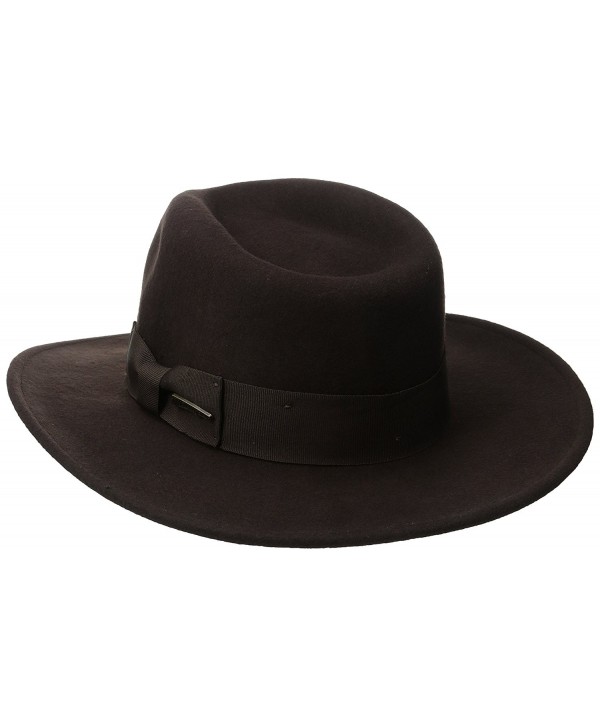 Mens Crushable Wool Felt Fedora Hat Brown Cj114g1h92x 7938