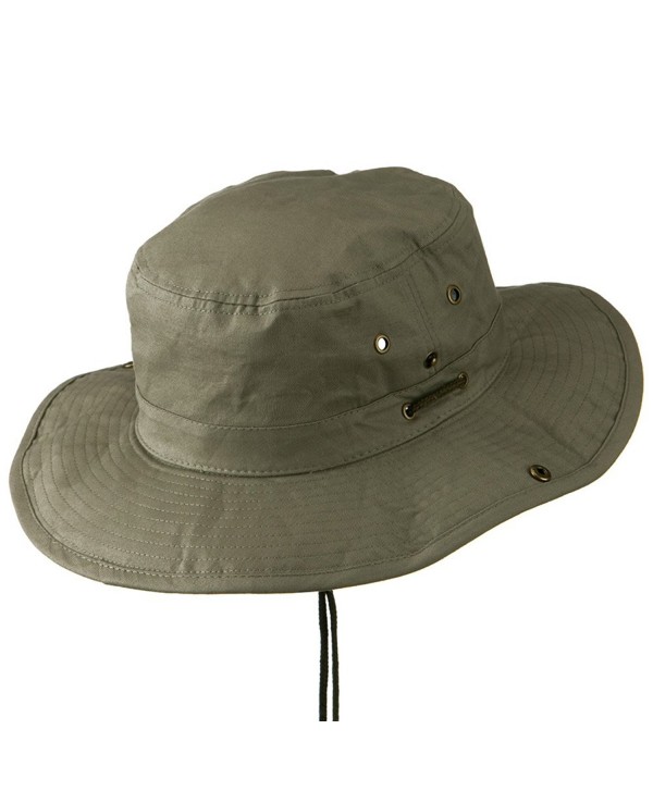 Extra Big Size Brushed Twill Aussie Hats - Olive 2XL-3XL - CU11M5D8Y2D