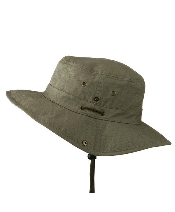 Extra Big Size Brushed Twill Aussie Hats - Olive 2XL-3XL - CU11M5D8Y2D