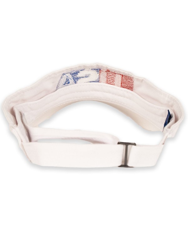 Usa Patriotic American Retro Visor - White - Cg12hwzapul