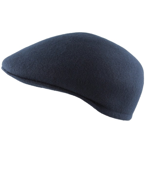 300n2000 100% Wool Felt Ascot IVY Style newsboy Hat - Navy - CC12BUG171F