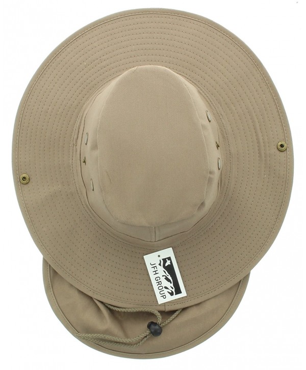 JFH Wide Brim Bora Booney Outdoor Safari Summer Hat w/Neck Flap & Sun ...