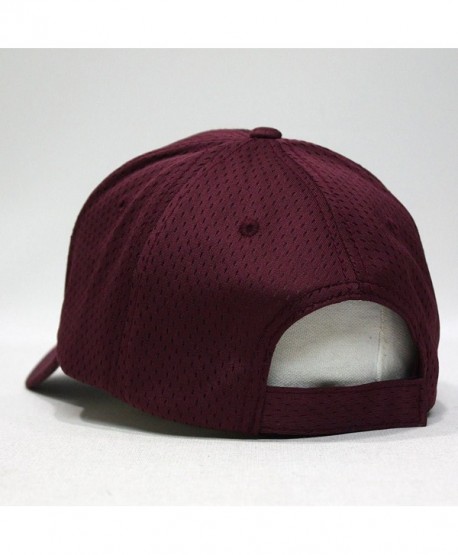 Plain Pro Cool Mesh Low Profile Baseball Cap With Adjustable Velcro 