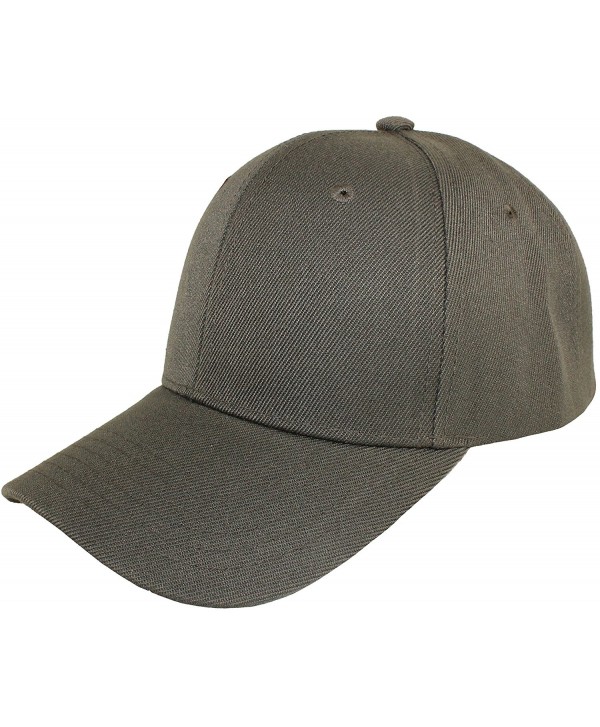 Plain Adjustable Velcro Baseball Cap - Dark Grey - CB11H15OJ65
