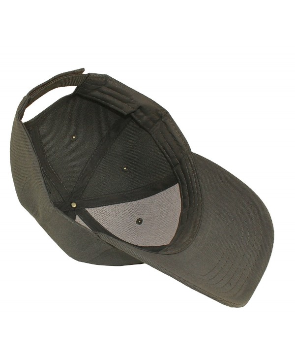 Plain Adjustable Velcro Baseball Cap - Dark Grey - CB11H15OJ65