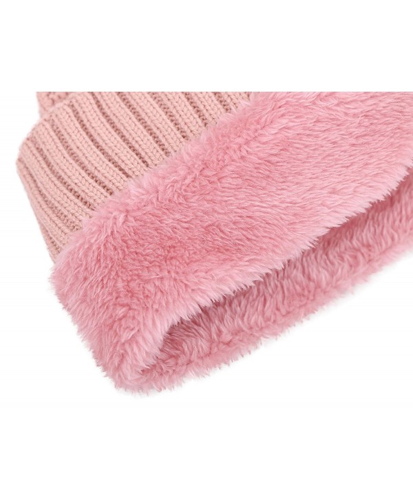 Pink Faux Fur Pom Poms Ballerina Handmade for Knit & Crochet Hats Beanies  by Kitchen Klutter