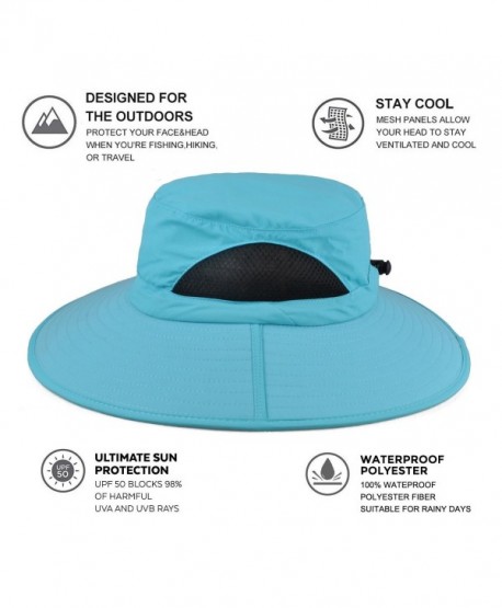 Womens Waterproof Sun Hat Uv Protection Wide Brim Bucket Mesh Boonie